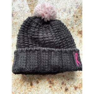 The North Face Black and Pink Winter Hat
